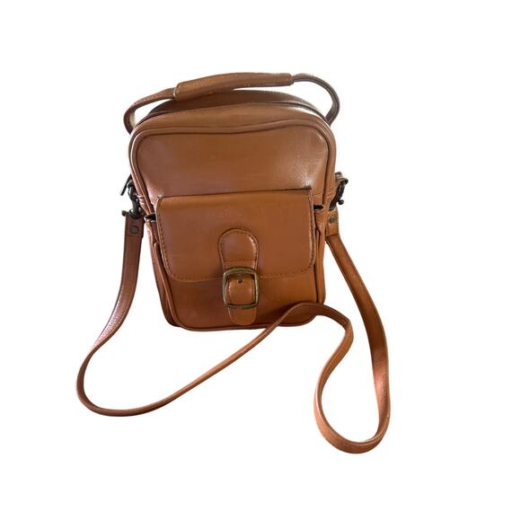 Frye Carmel Brown Genuine Leather Boho Satchel Small Anti Theft  Crossbody Bag - Picture 15 of 15